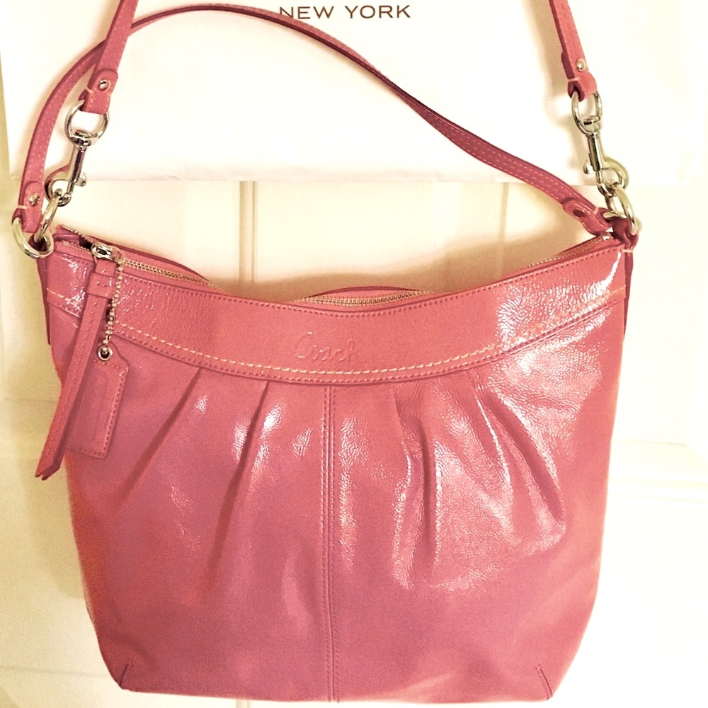 💯Coach cherry blossom pink leather bag 🌸🌸🌸🌸🌸